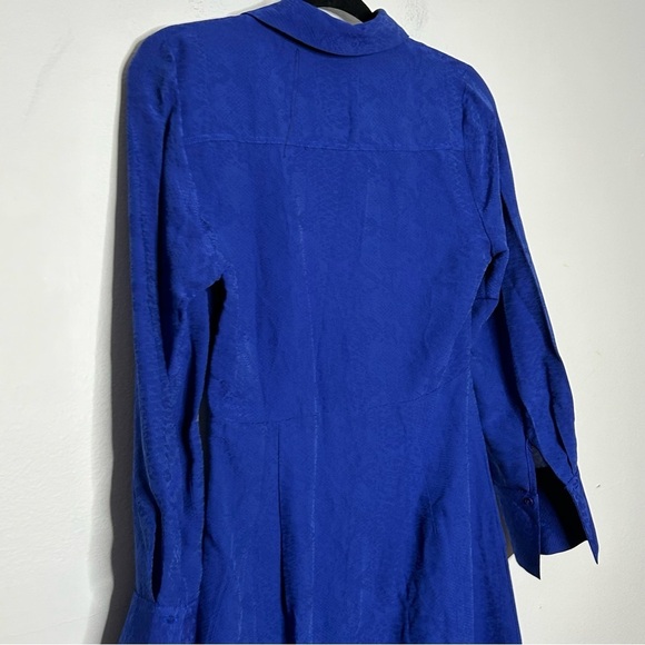 Theyskens’ Theory Sz 4 Blue Snake Print Ling Sleeves Dress - Picture 7 of 12